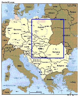 carte de Europe centrale