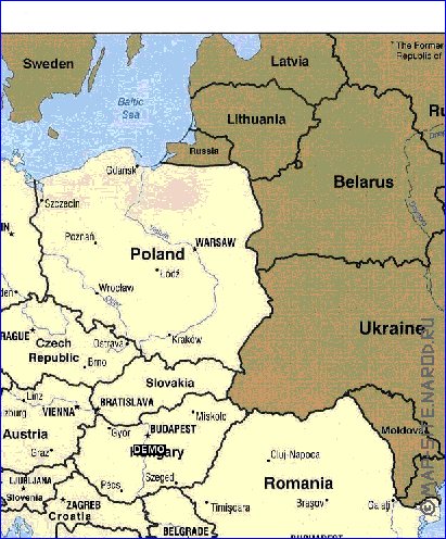 carte de Europe centrale