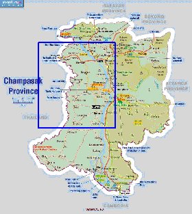 mapa de Champassak