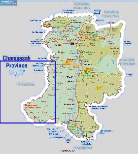mapa de Champassak