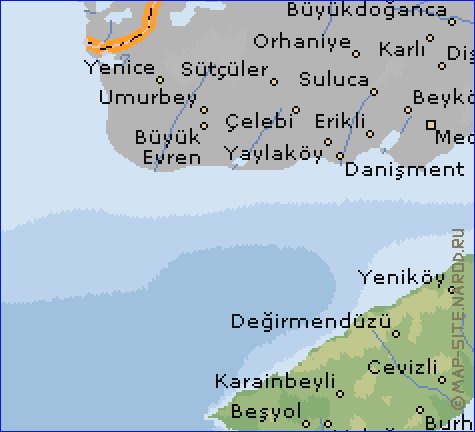 carte de  il Canakkale