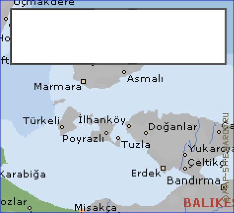 mapa de  il Canakkale