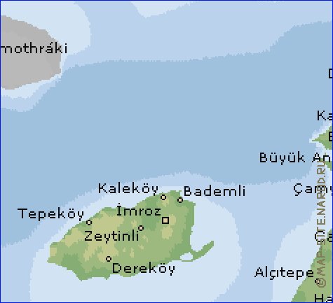 carte de  il Canakkale