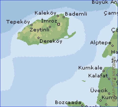 carte de  il Canakkale