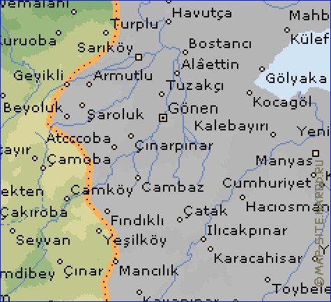 mapa de  il Canakkale