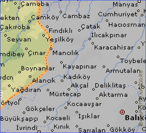 carte de  il Canakkale