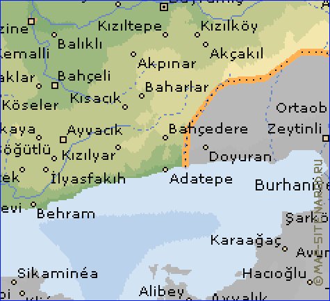 mapa de  il Canakkale