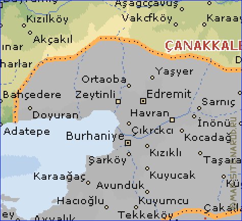 carte de  il Canakkale