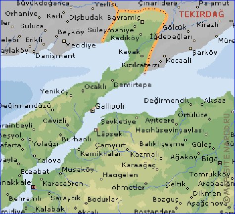 carte de  il Canakkale