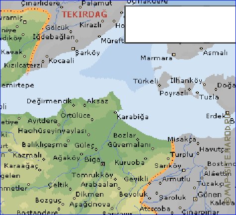 mapa de  il Canakkale