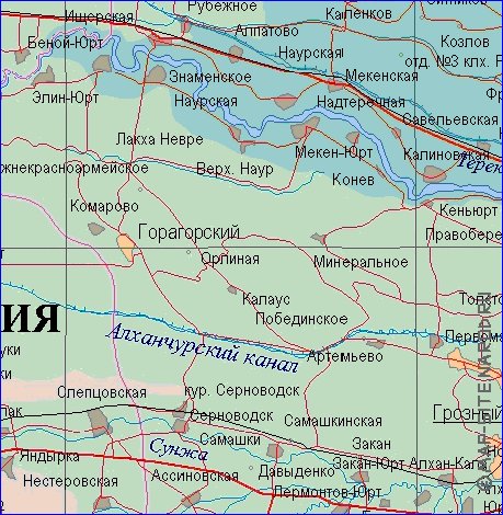 mapa de Chechenia