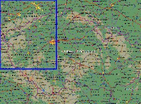 Administrativa mapa de Republica Checa em ingles