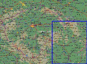 Administrativa mapa de Republica Checa em ingles