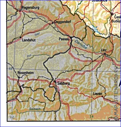 Administrativa mapa de Republica Checa