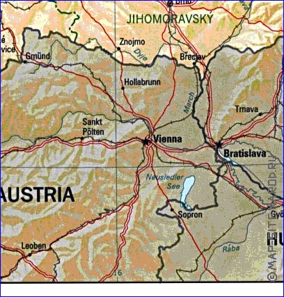 Administrativa mapa de Republica Checa