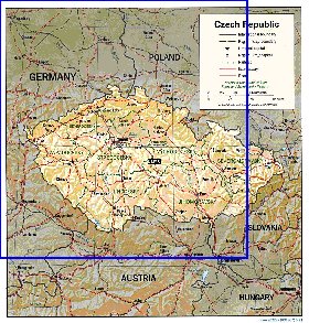Administrativa mapa de Republica Checa
