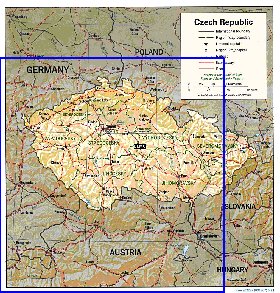 Administrativa mapa de Republica Checa