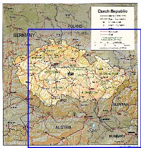 Administrativa mapa de Republica Checa