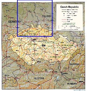 Administrativa mapa de Republica Checa