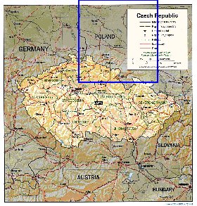 Administrativa mapa de Republica Checa