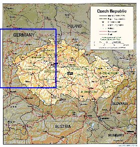 Administrativa mapa de Republica Checa