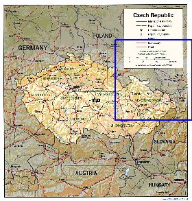 Administrativa mapa de Republica Checa