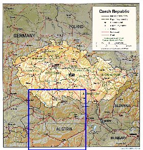 Administrativa mapa de Republica Checa