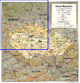 Administratives carte de Republique tcheque