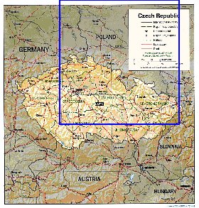 Administrativa mapa de Republica Checa