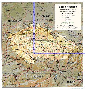 Administrativa mapa de Republica Checa