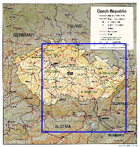 Administrativa mapa de Republica Checa