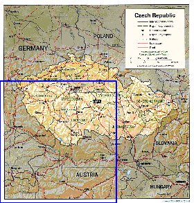 Administrativa mapa de Republica Checa