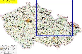 mapa de de estradas Republica Checa em ingles