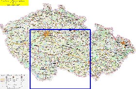 mapa de de estradas Republica Checa em ingles