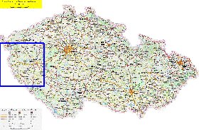 mapa de de estradas Republica Checa em ingles