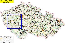 mapa de de estradas Republica Checa em ingles