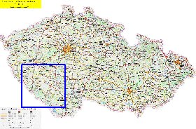 mapa de de estradas Republica Checa em ingles