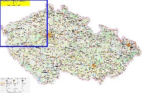 mapa de de estradas Republica Checa em ingles