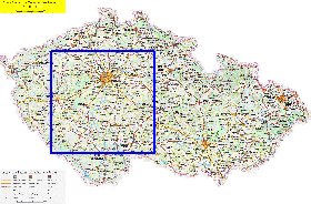 mapa de de estradas Republica Checa em ingles