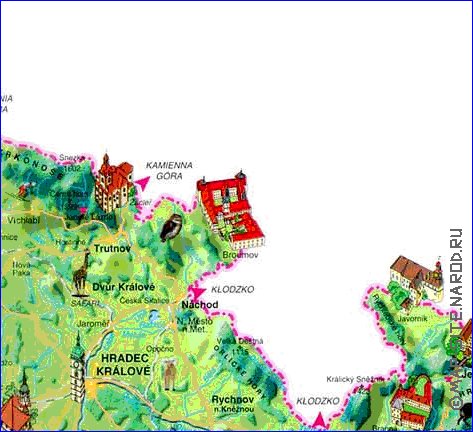 carte de Republique tcheque dans la langue tcheque