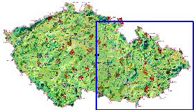 carte de Republique tcheque dans la langue tcheque