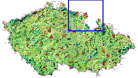 carte de Republique tcheque dans la langue tcheque