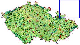 carte de Republique tcheque dans la langue tcheque