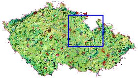 carte de Republique tcheque dans la langue tcheque