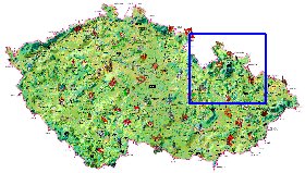 carte de Republique tcheque dans la langue tcheque