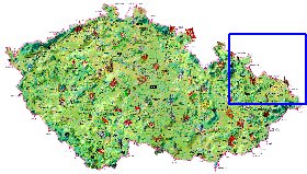 carte de Republique tcheque dans la langue tcheque