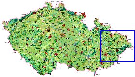 carte de Republique tcheque dans la langue tcheque