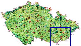 carte de Republique tcheque dans la langue tcheque