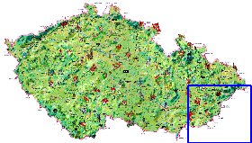 carte de Republique tcheque dans la langue tcheque