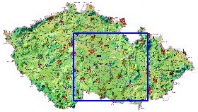 carte de Republique tcheque dans la langue tcheque